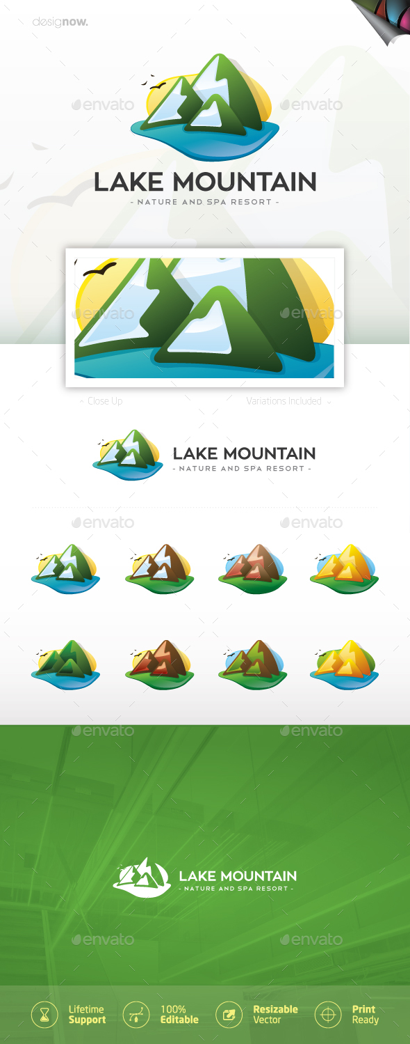 Lake Mountain - Nature Logo Templates