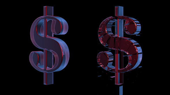 Transparent Glass Dollar Collapse