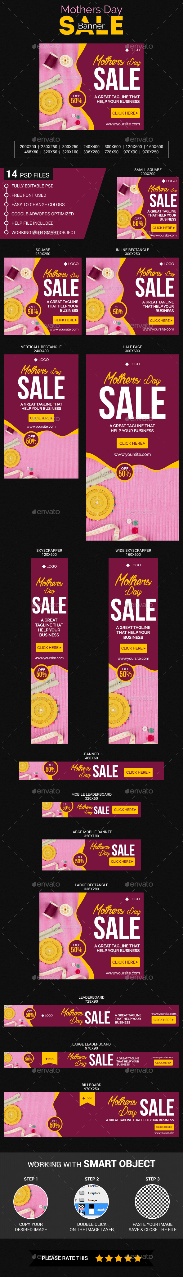 Mothers Day Sale - Banners & Ads Web Elements
