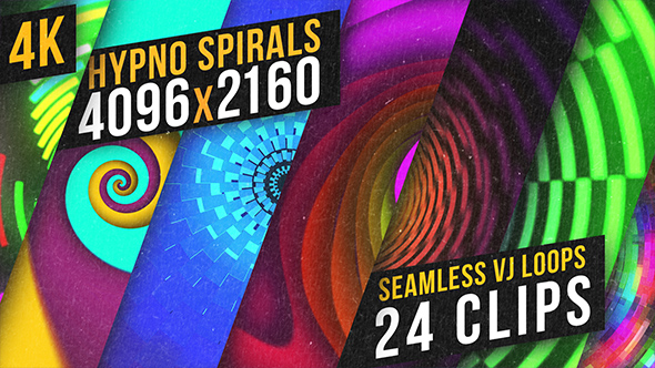 Hypnotic Spirals - Candy Pack - VJ Loops alt