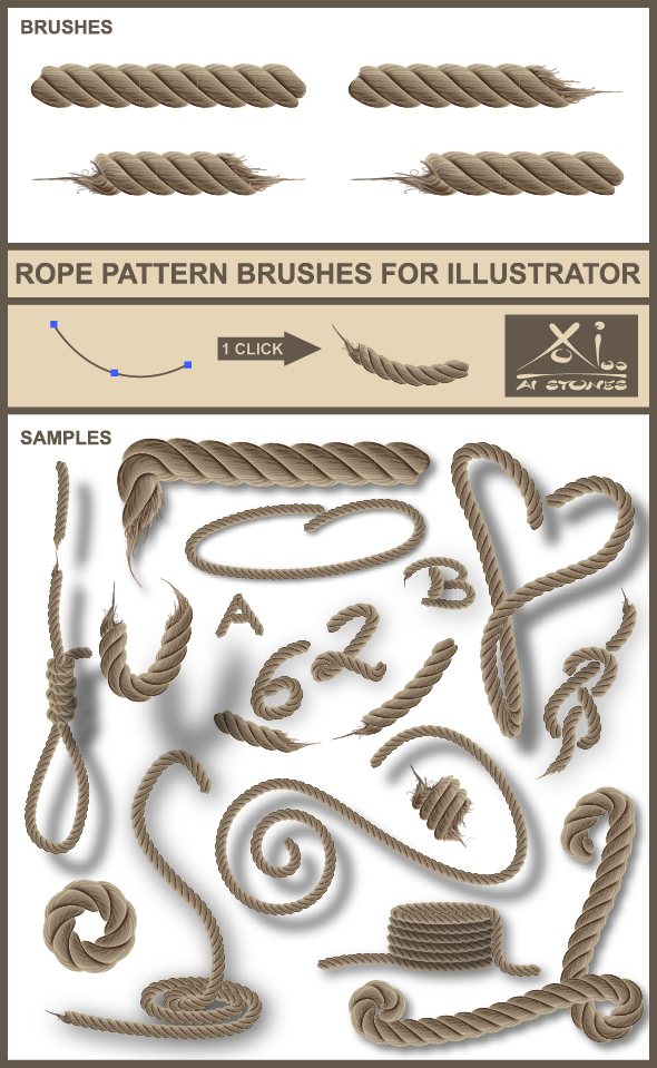 Real Rope - Brushes for Illustrator - Miscellaneous Brushes