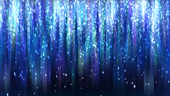 Abstract Dark Blue Particles Glitter Rain Background