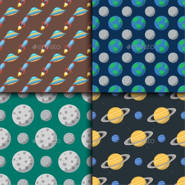 High Quality Solar System Space Planets Flat - Miscellaneous Illustrations