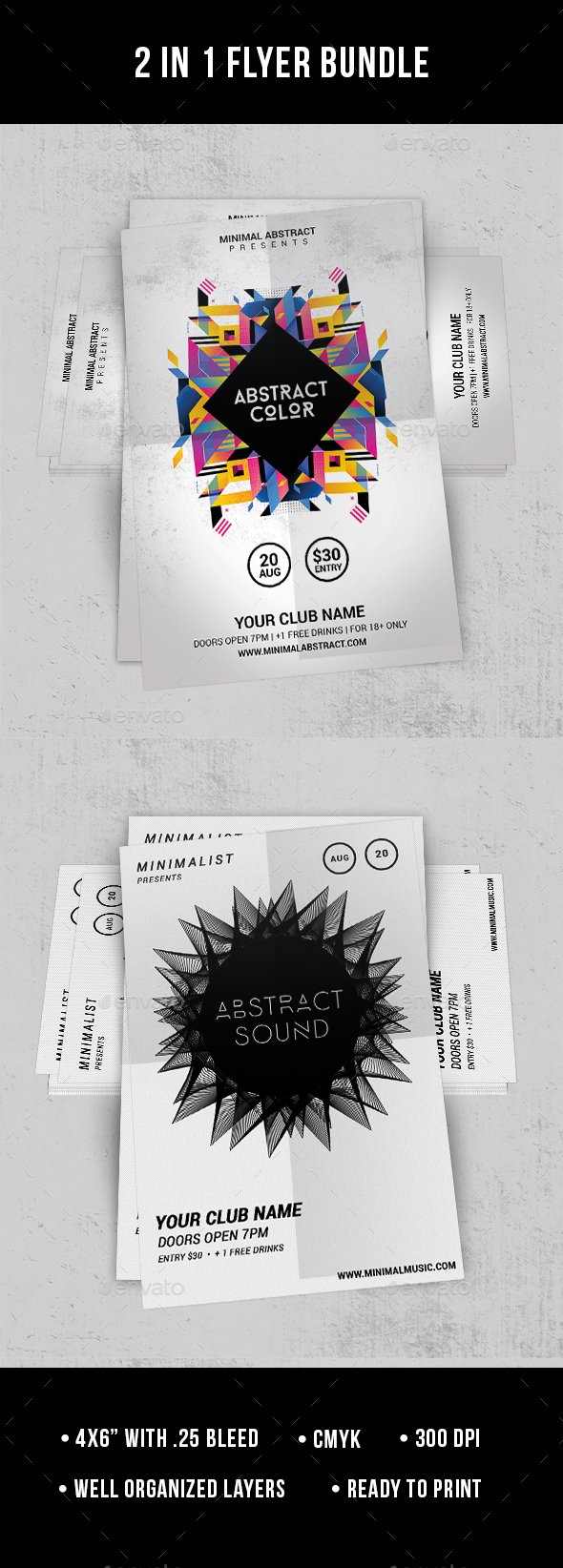 2 in 1 Flyer Bundle - Clubs & Parties Events