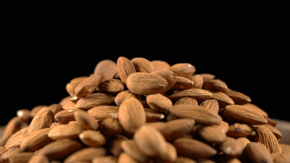 Almond Rotates on a Black Background alt