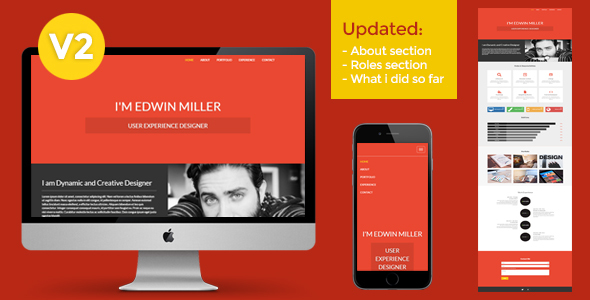 One Page Personal - ThemeForest 19603737