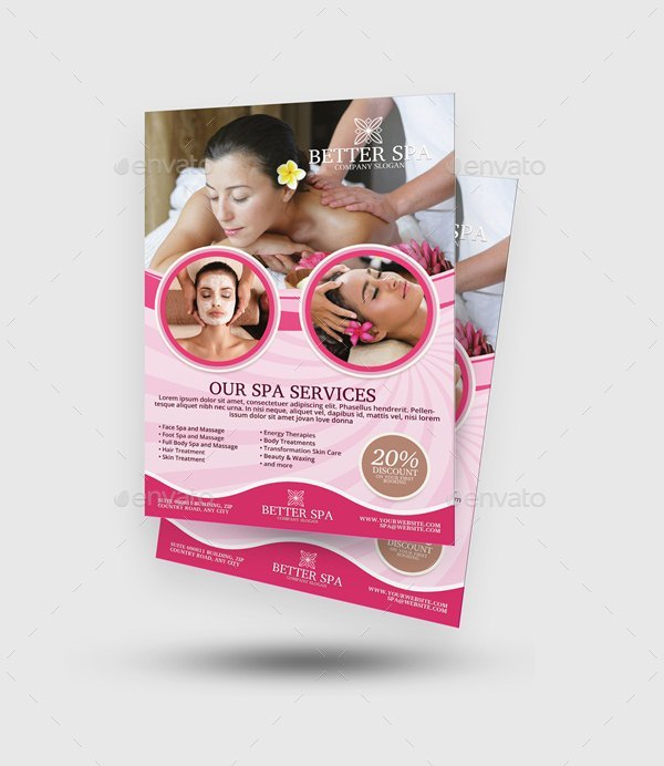 Spa and Massage Services Flyer, Print Templates | GraphicRiver