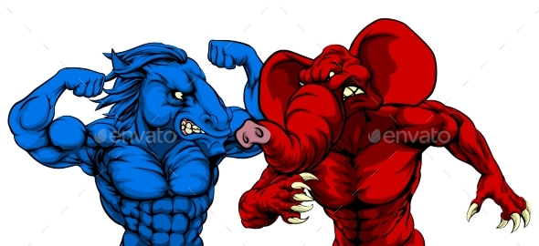American Politics Republican Democrat Animals - Animals Characters