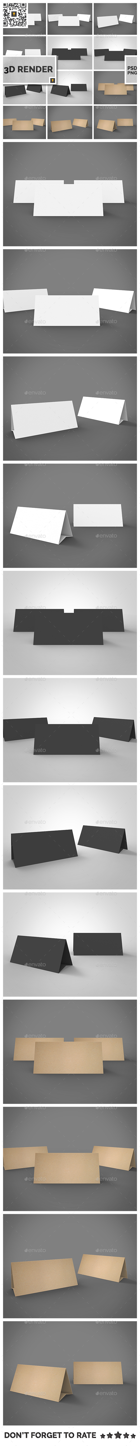 Table Tent 3D Render - 3D Renders Graphics