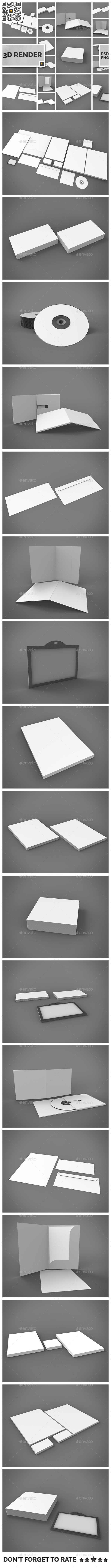 Branding Stationary 3D Render - Miscellaneous 3D Renders