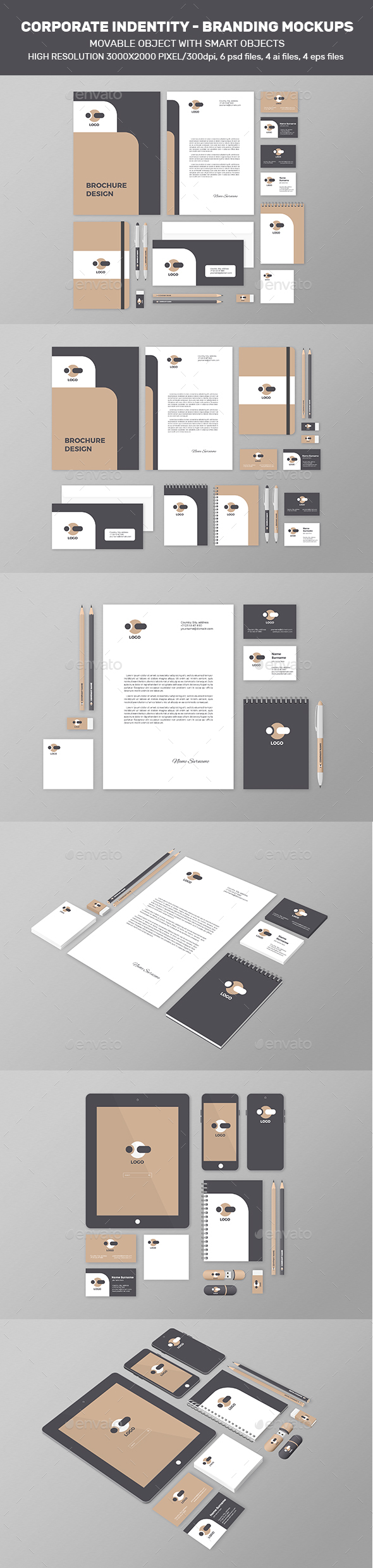 Corporate Identity – Branding Mock-Up - Stationery Print