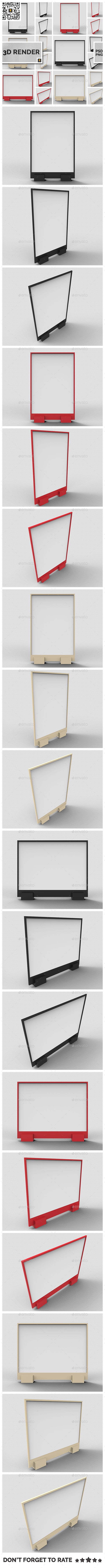 Flyer Display 3D Render - Objects 3D Renders