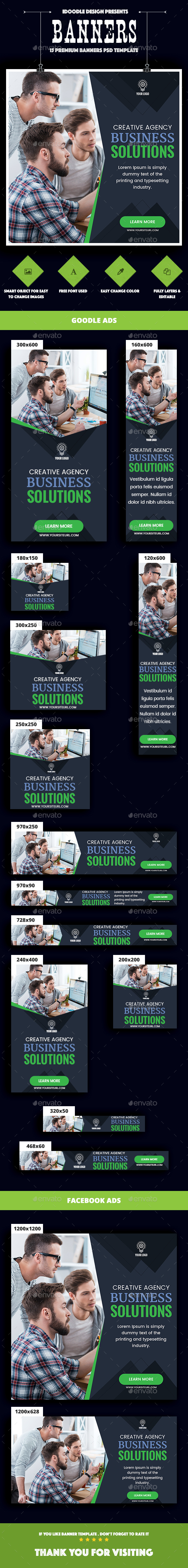 Multipurpose, Corporate, Business Banners Ads - Banners & Ads Web Elements