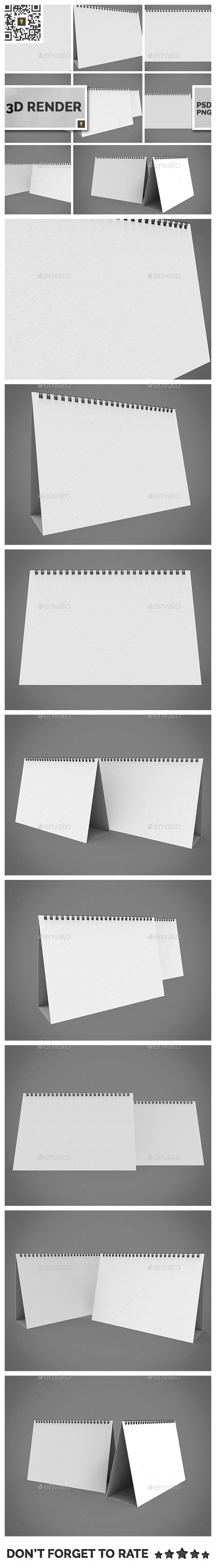 Desktop Calendar 3D Render - Objects 3D Renders