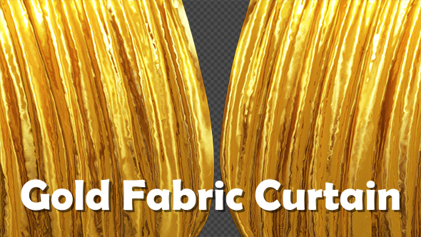Gold Fabric Curtain Opening