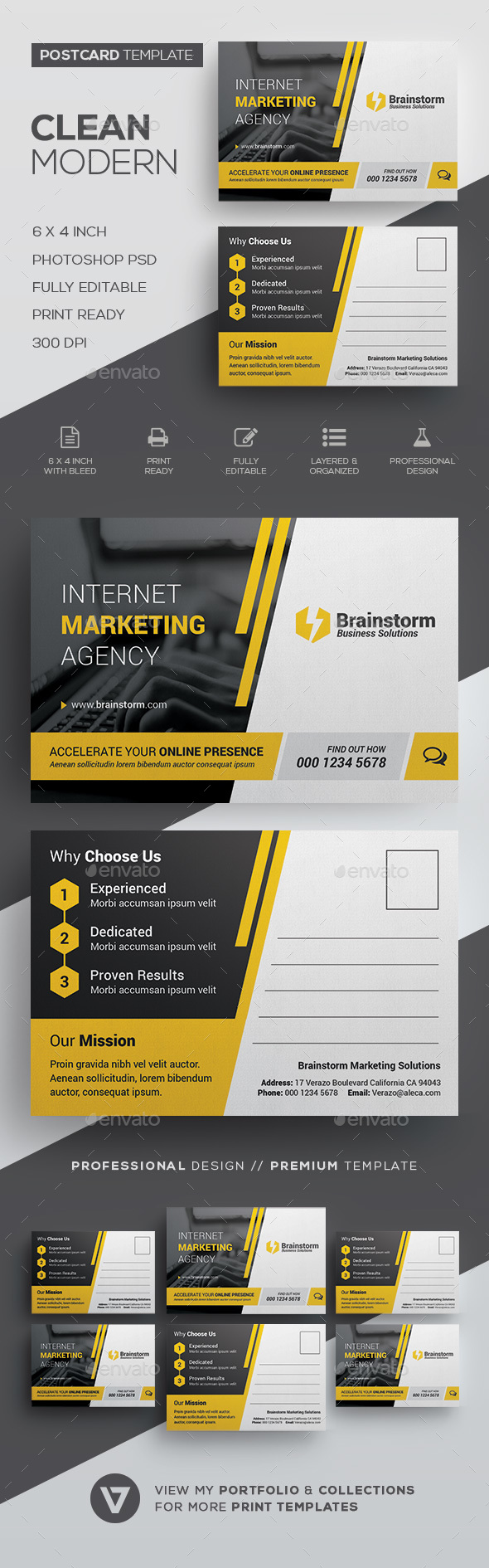 Postcard Template - Cards & Invites Print Templates