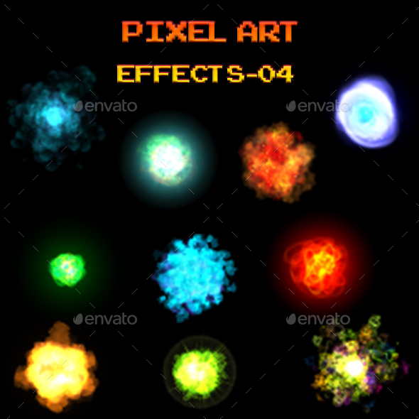 Pixel Art Effects 04 - Sprites Game Assets