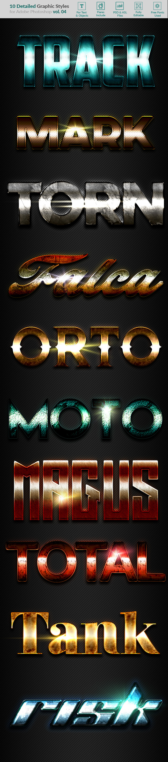 10 Text Effects Vol. 04 - Text Effects Styles