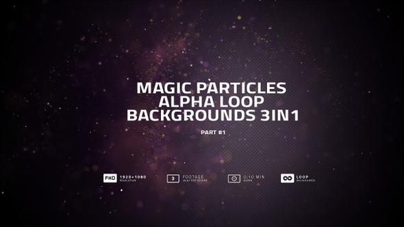 Magic Particles Alpha Loop Backgrounds 3in1 Part01