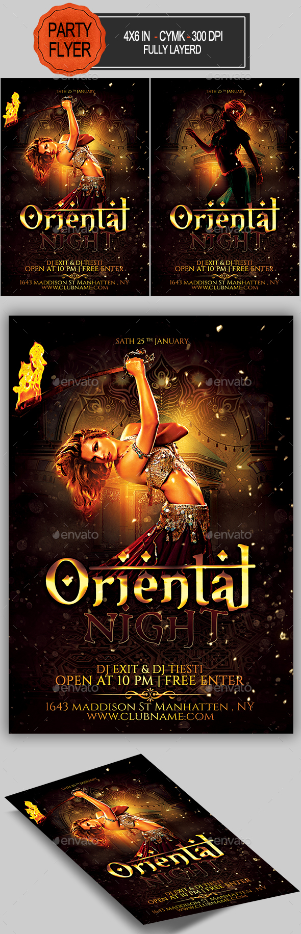 Oriental Night Flyer - Clubs & Parties Events