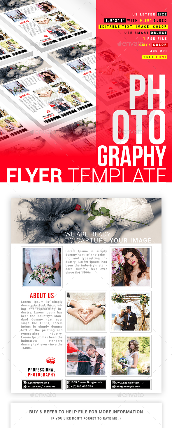Photographer Flyer Design - Flyers Print Templates