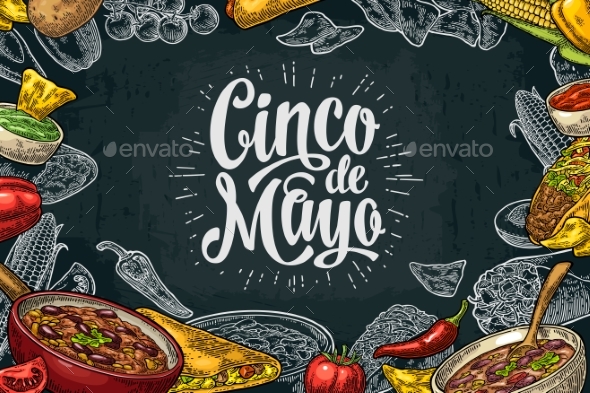 Mexican Traditional Food Restaurant Menu Template - Food Objects