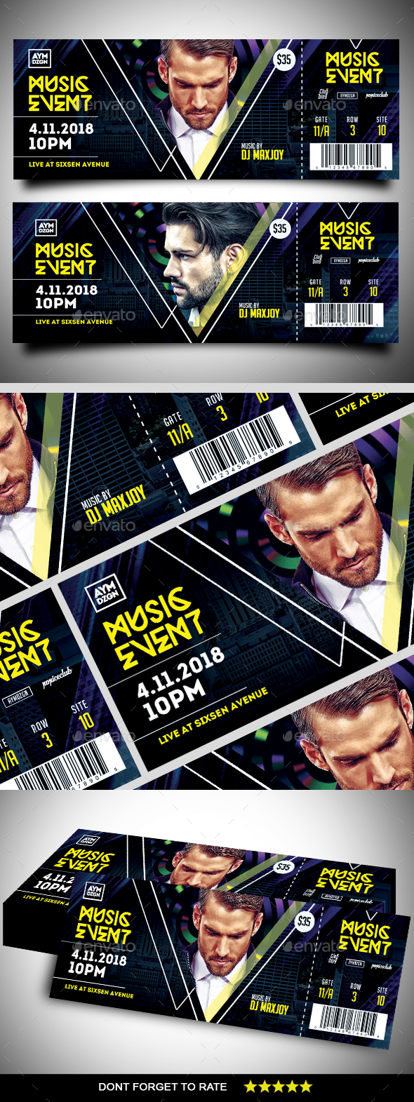 Event Ticket - Cards & Invites Print Templates