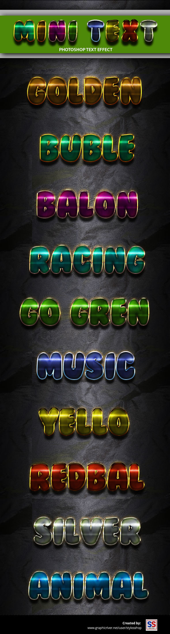 Mini Text Effect - Text Effects Styles