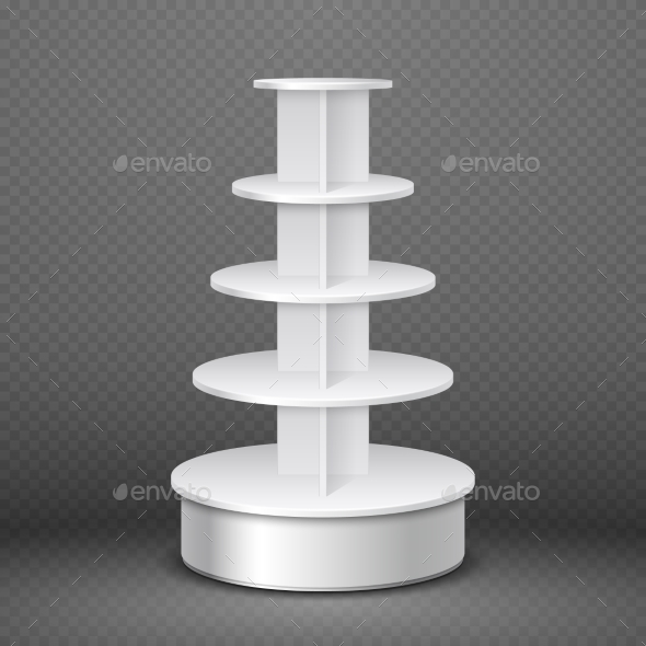 White Blank Products Display Spiral Stand - Man-made Objects Objects