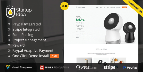 Crowdfunding WordPress Theme | StartupIdea - Crowdfunding WP - Miscellaneous WordPress
