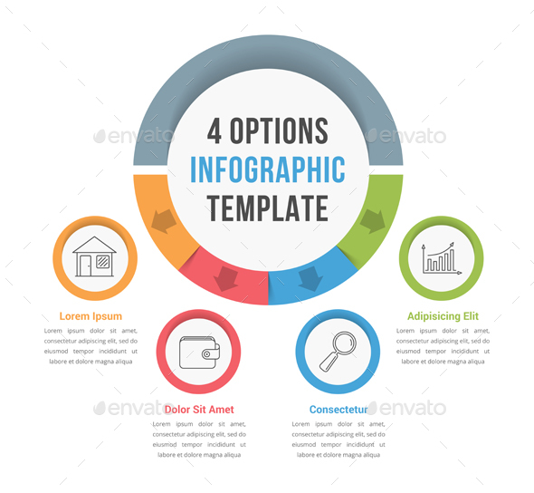 Four Options Infographics - Infographics