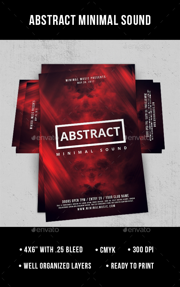Abstract Minimal Sound - Flyer - Clubs & Parties Events