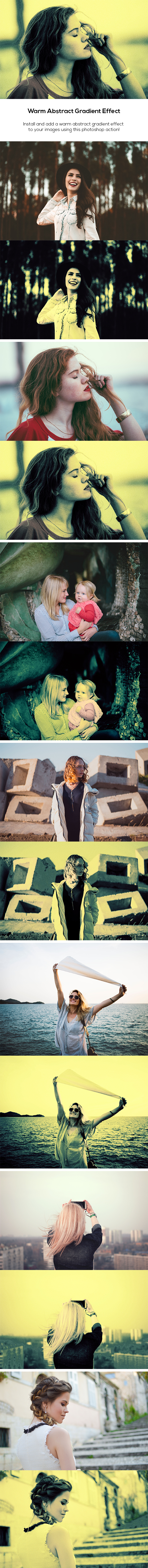 Warm Abstract Gradient Effect - Photo Effects Actions
