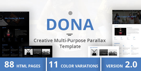 Excellent DONA - Creative Multi-Purpose Parallax Template