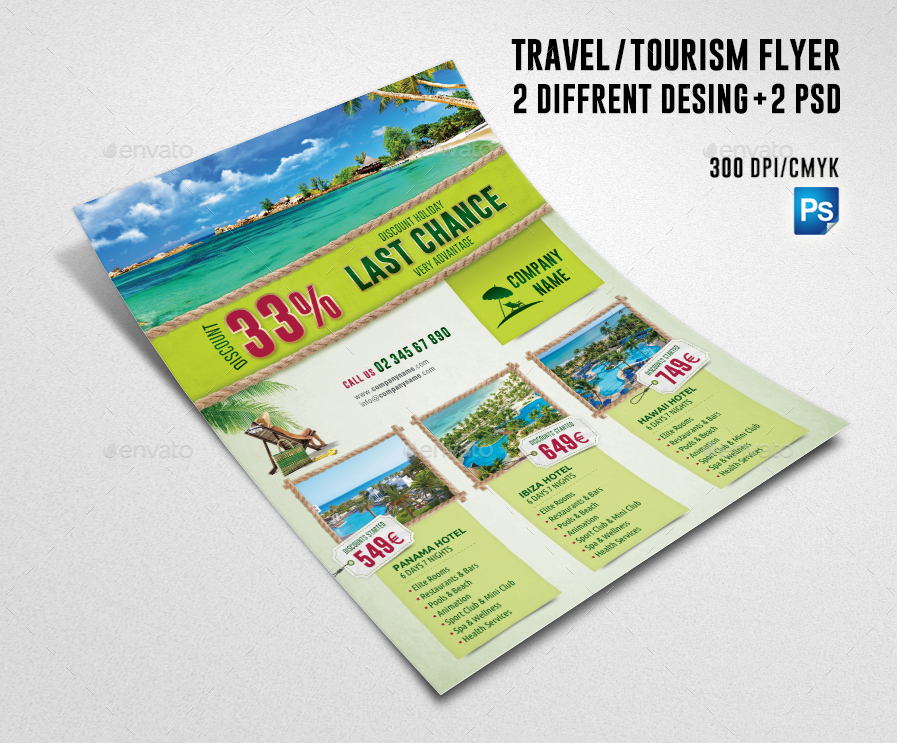 Travel & Tourism Flyer Vol 01, Print Templates | GraphicRiver