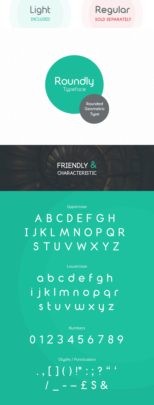 Roundly Light Typeface - Sans-Serif Fonts