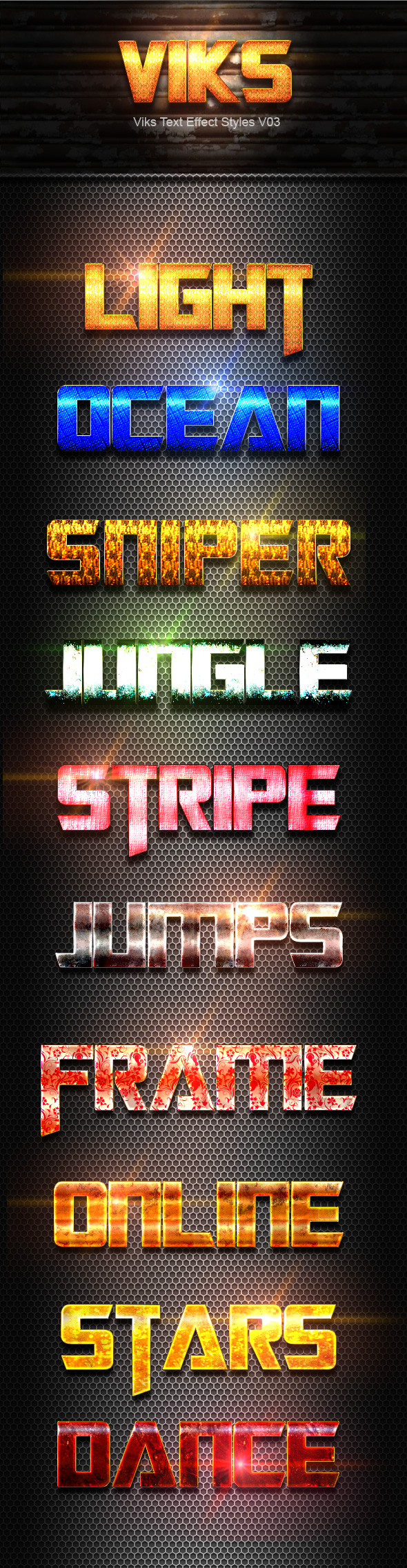 Viks Text Effect Styles V03 - Text Effects Styles