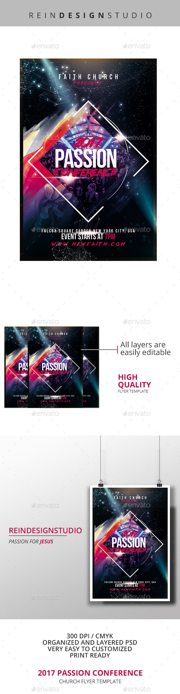 Passion Church Flyer - Church Flyers