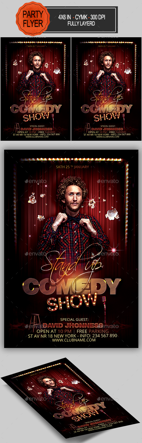 Stand Up Comedy Flyer - Clubs & Parties Events