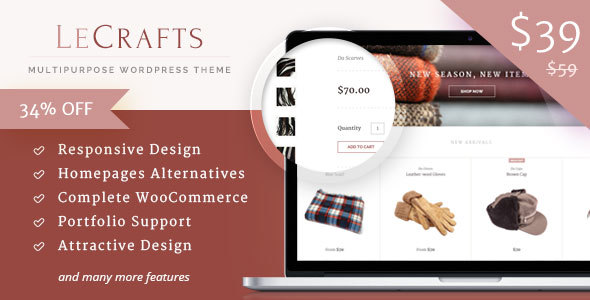 LeCrafts - WooCommerce Marketplace Themes - WooCommerce eCommerce