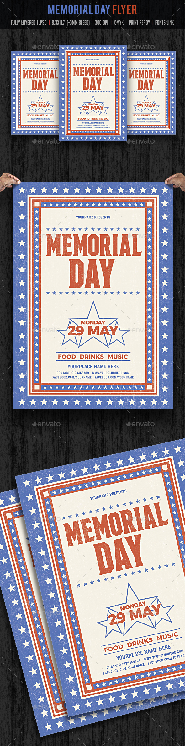 Memorial Day / July 4th Flyer - Events Flyers