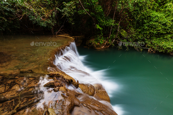 Waterfall in Thailand - Stock Photo - Images