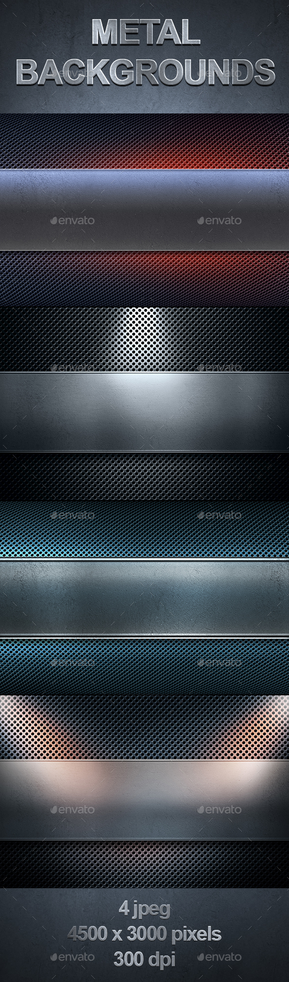 Perforated Metal Sheet with Polished Metal Plate Banner - Urban Backgrounds