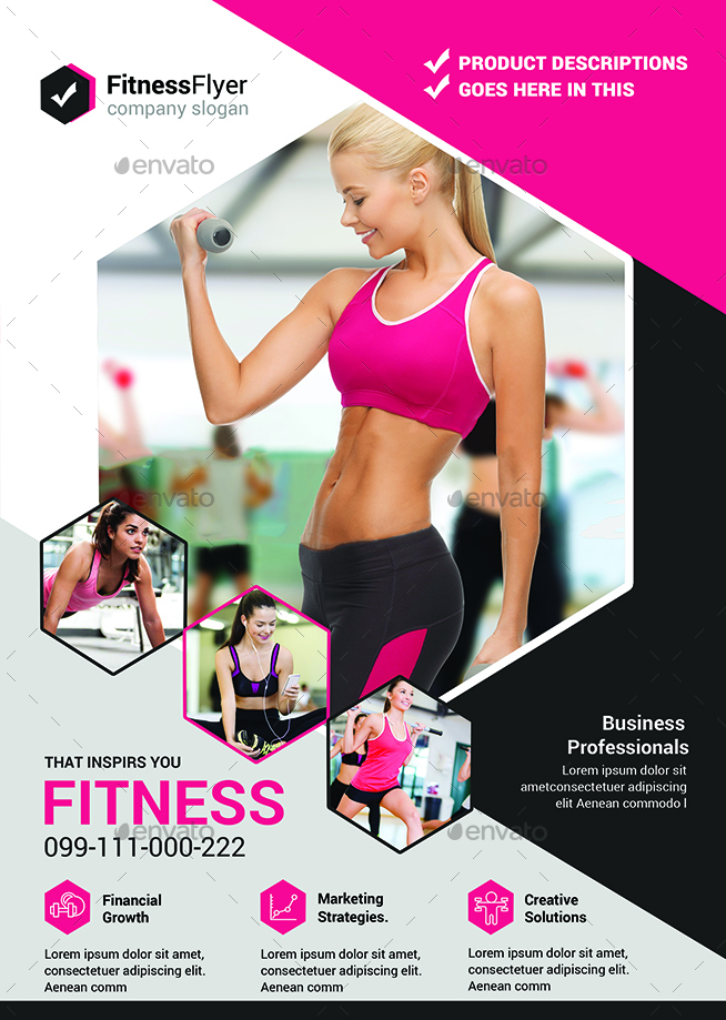 Fitness Flyer Bundle by afjamaal | GraphicRiver