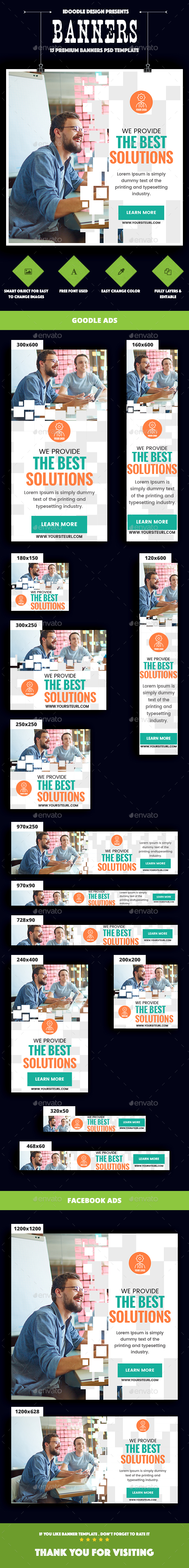 Multipurpose, Business, Corporate Banners Ad - Banners & Ads Web Elements