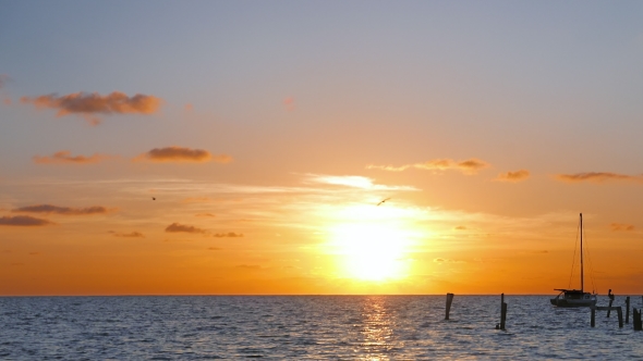 Sun Rising Over Caribbean Sea alt
