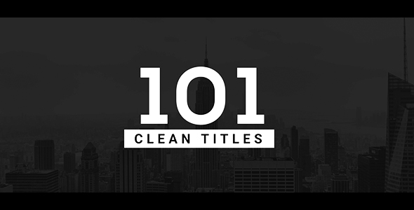 101 Clean Titles - VideoHive 19881916