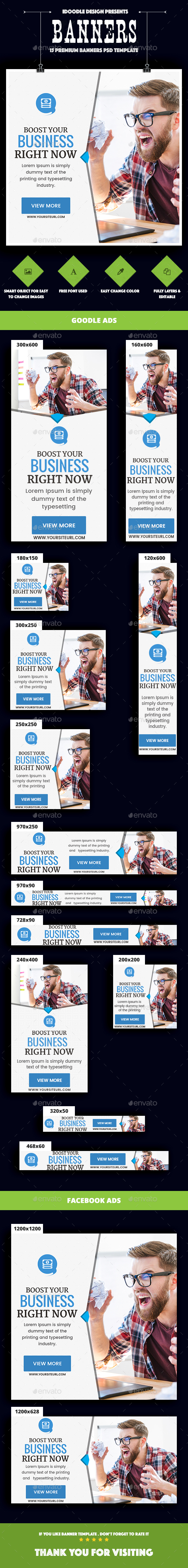 Multipurpose, Business, Corporate Banners Ad - Banners & Ads Web Elements