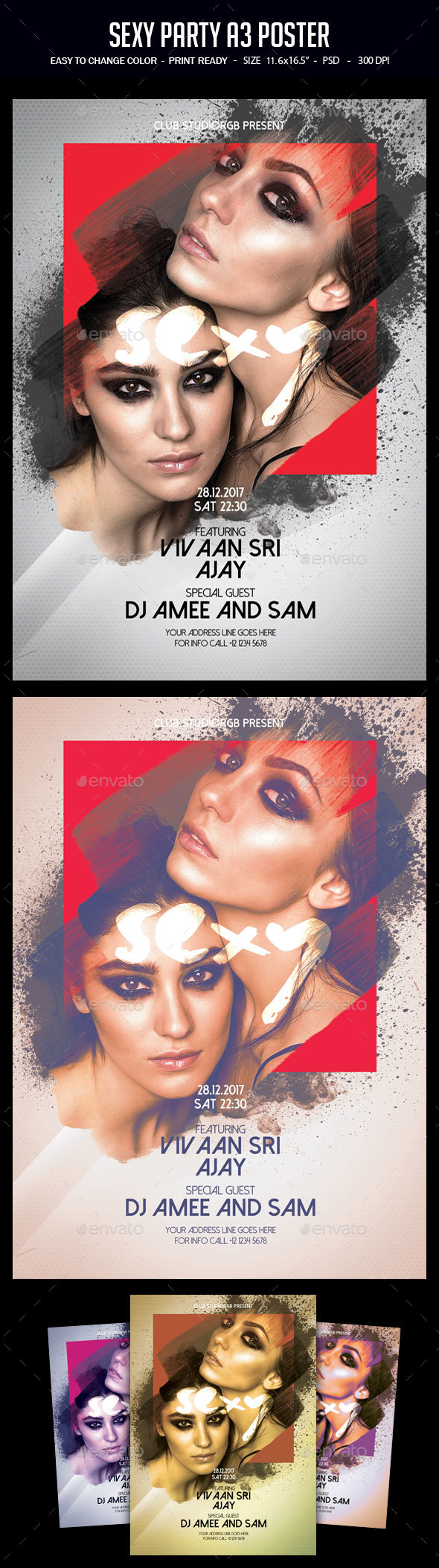 Sexy Party A3 Poster - Clubs & Parties Events