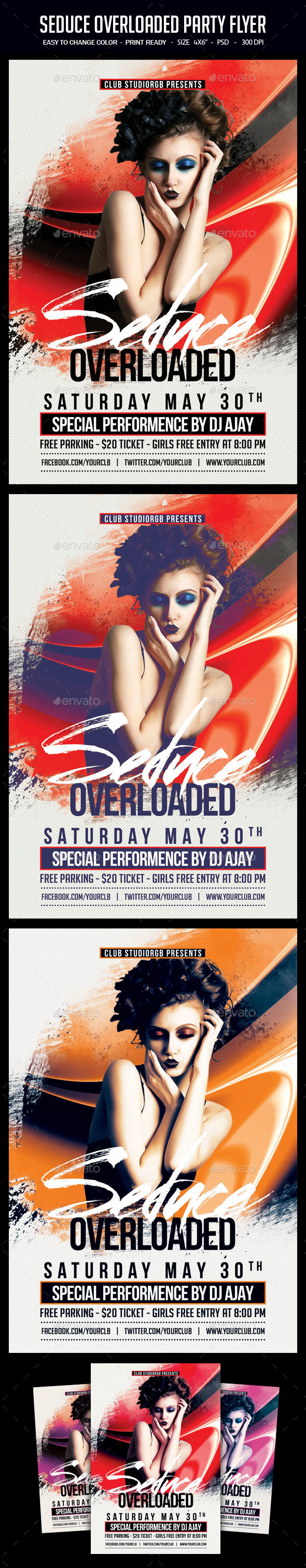 Seduce Overloaded Party Flyer - Clubs & Parties Events